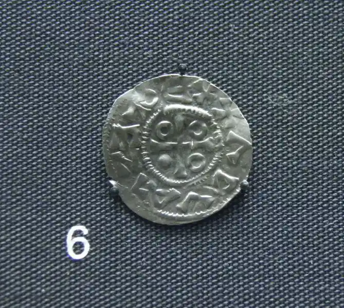 Silver penny Boleslaus II of Bohemia, solar cross, Christian